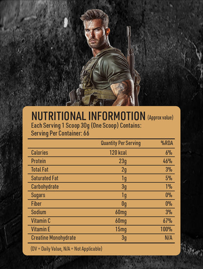 War Fighter Whey 2kg + Creatine 300g + EAA 400g + M4 Pre-Workout 350g + Glutamine 300g Stack