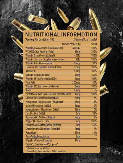 WAR FIGHTER Multivitamin Advanced 100 Tablets