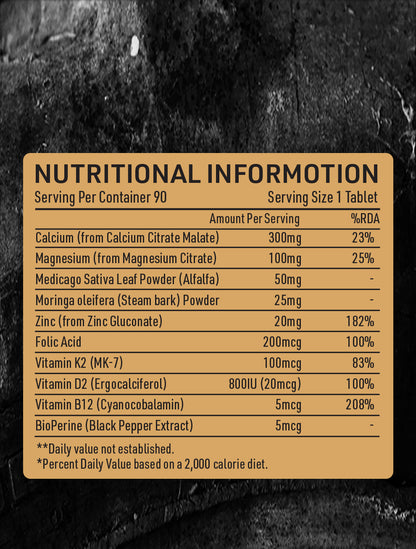 War Fighter Calcium Magnesium Zinc (Cal Mag Zinc) 90 Tablets