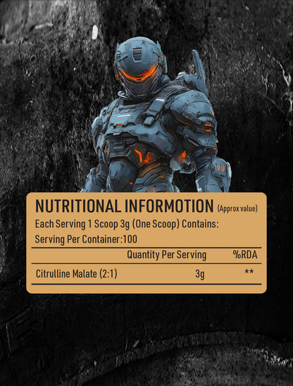 WAR CITRULLINE (Citrulline Malate 2:1) – 300g / 100 Servings