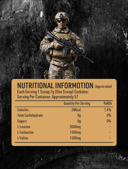 BCAA WAR (400g) – 2:1:1 BCAA Formula (Zero Sugar)