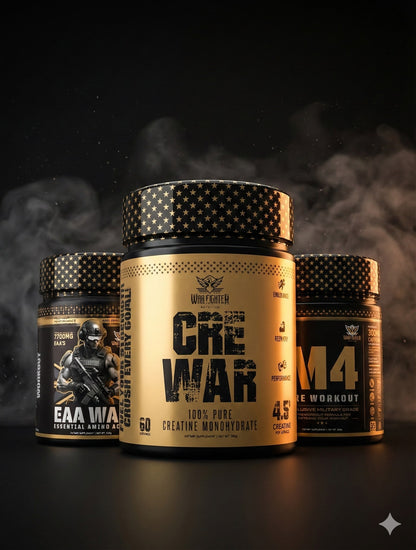 War Fighter Creatine 300g + EAA 400g + M4 Pre-Workout 350g Stack