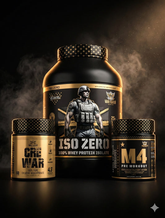 War Fighter ISO 2kg + Creatine 300g + M4 Pre-Workout 350g Stack