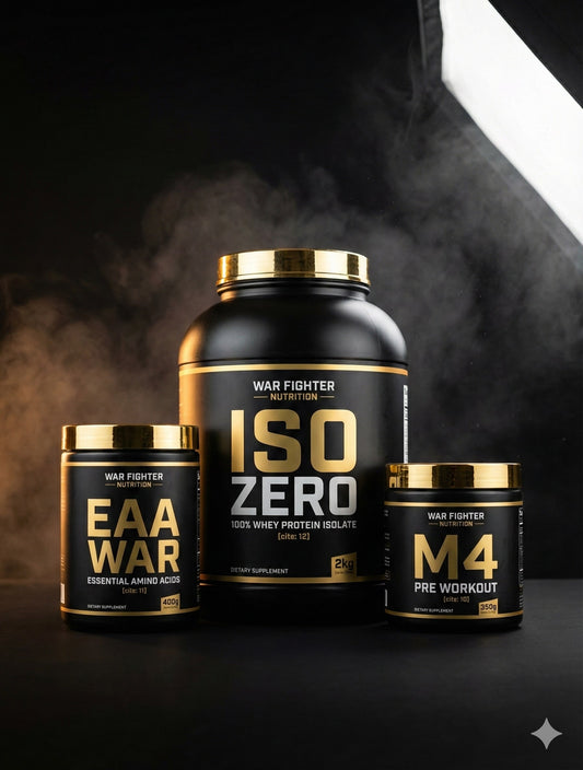 War Fighter ISO 2kg + EAA 400g + M4 Pre-Workout 350g Stack