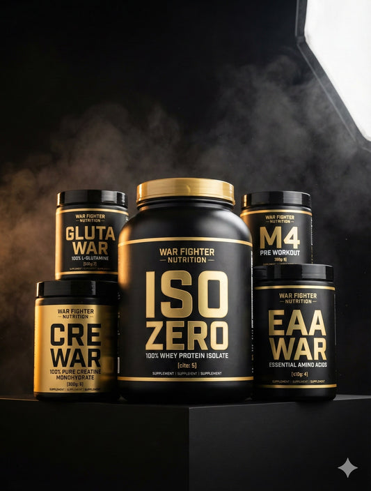 War Fighter ISO 2kg + Creatine 300g + EAA 400g + M4 Pre-Workout 350g + Glutamine 300g Stack